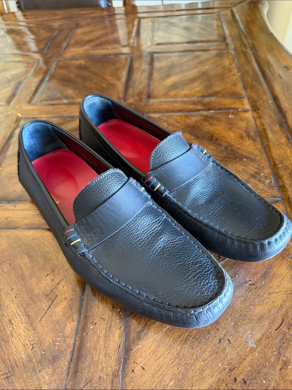 Piloti Men's Black Leather driving Shoes